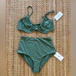 NWT Mikoh Green Bikini size S